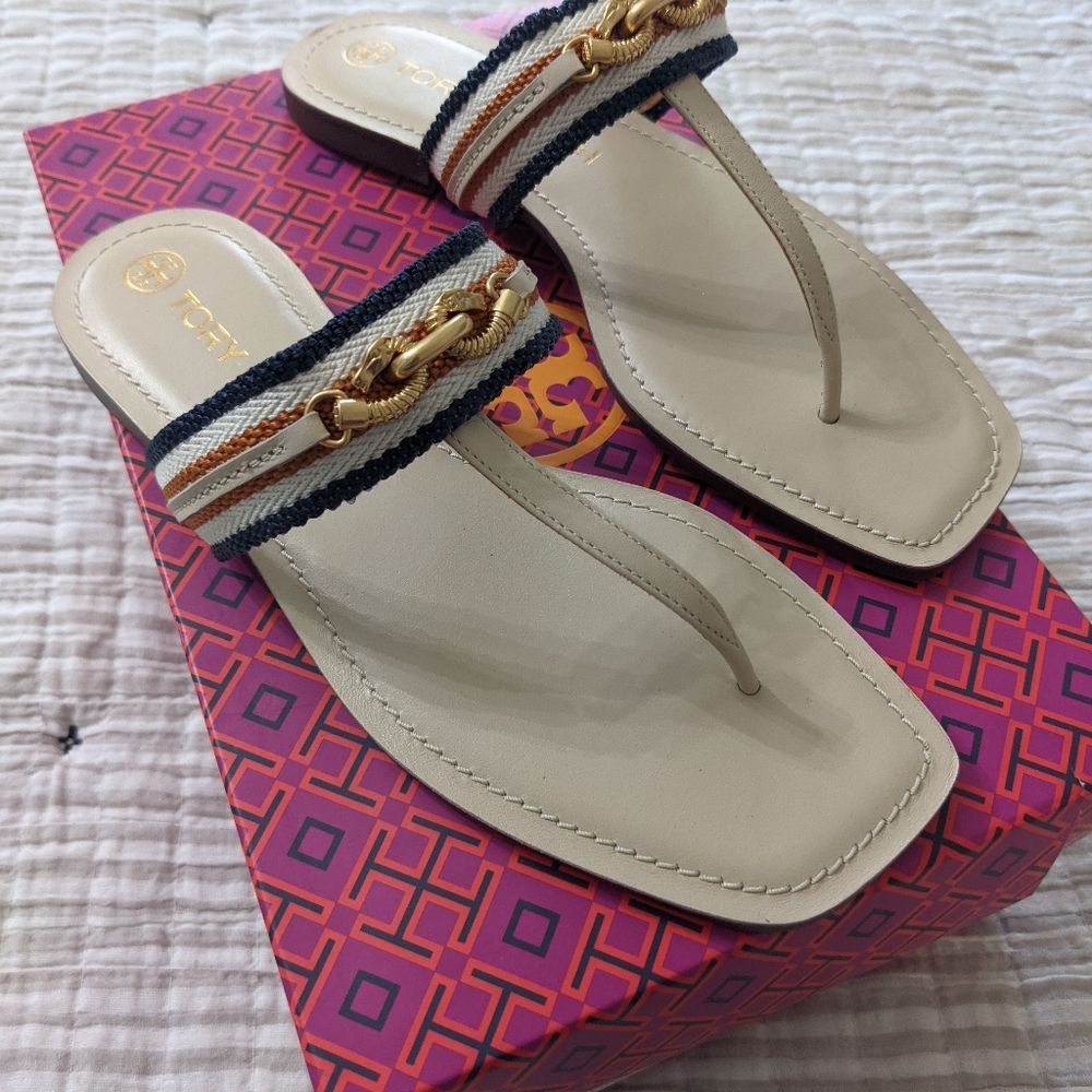 Authentic Tory Burch Jessa thong sandals